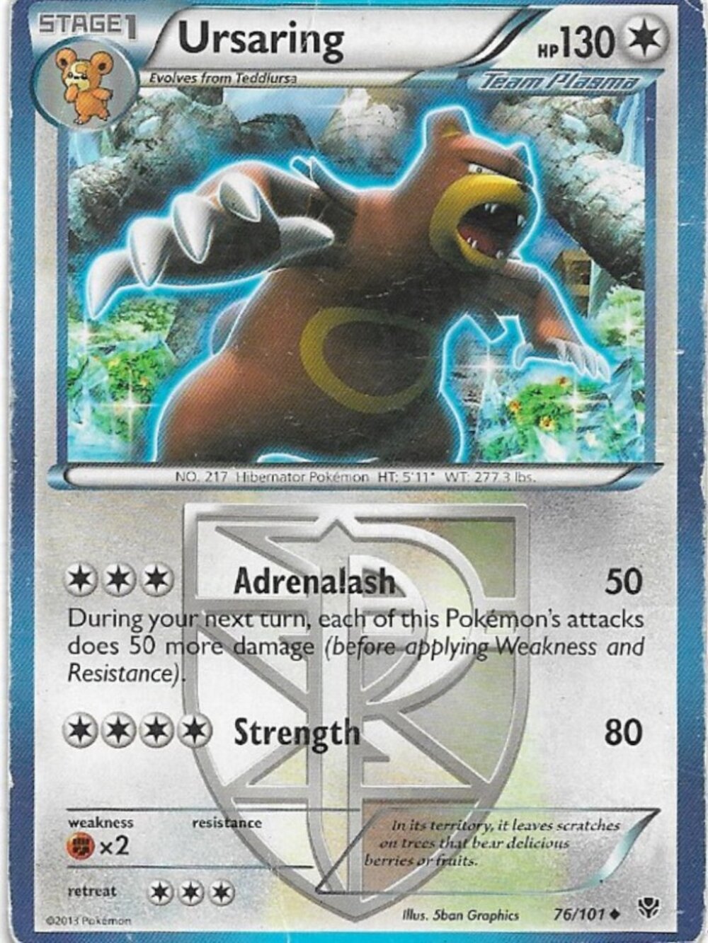 Pokemon Ursaring 76/101 Plasma Blast DMG